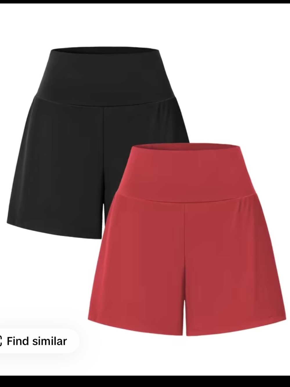 Halara High-Waist Shorts - sold as a set of both Black & Red shorts